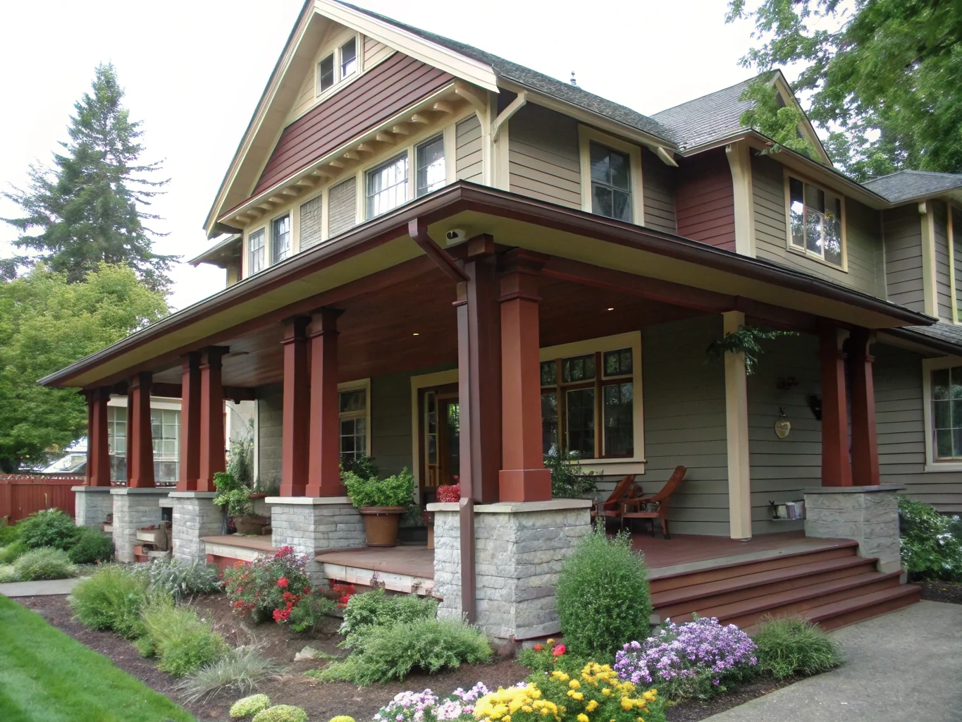 Finished residential exterior painting