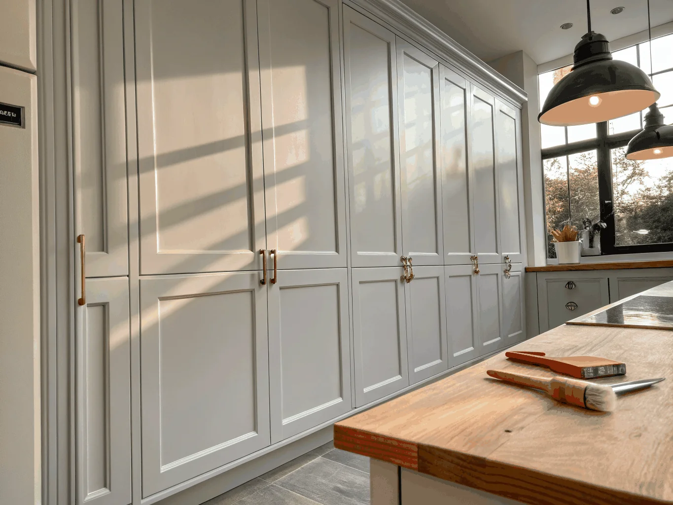 Residential kitchen cabinet finishing project