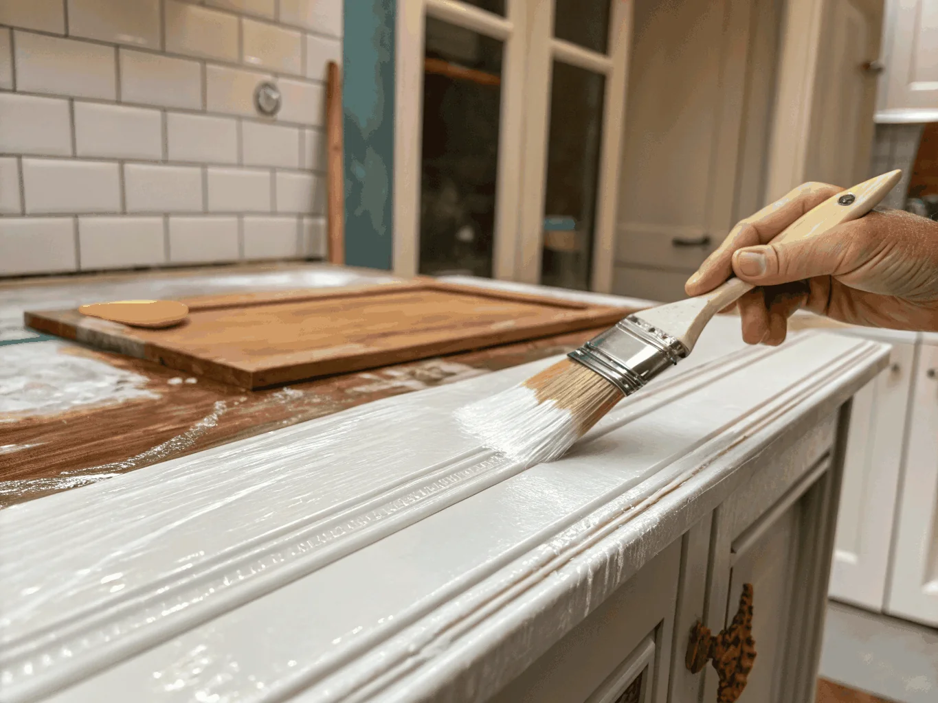 Fine-finish painted residential cabinetry