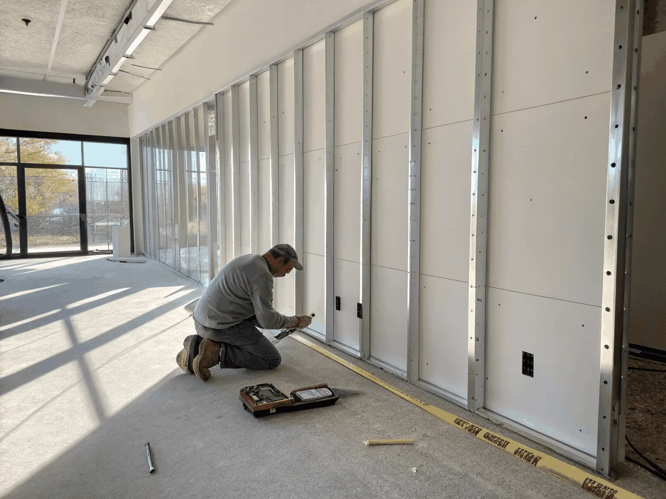 Residential drywall installation and finishing