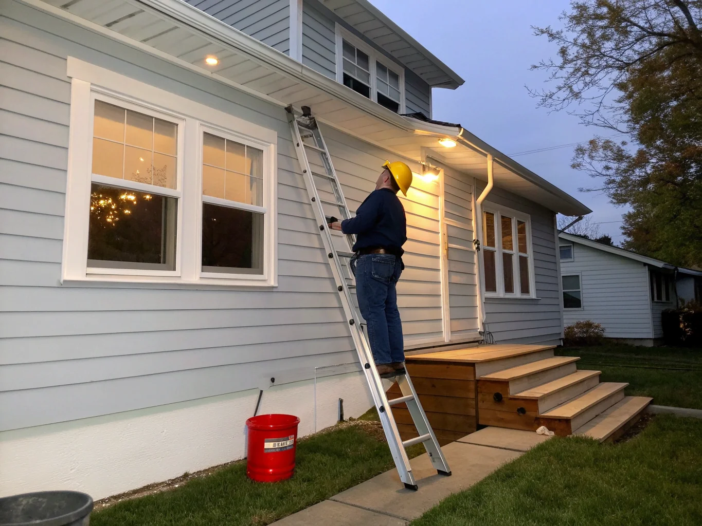 Finished residential exterior painting